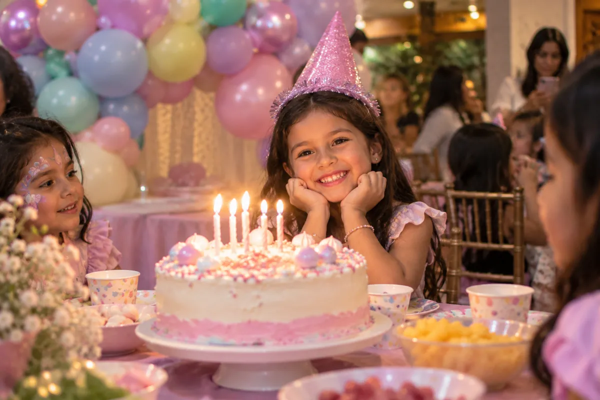 Niño celebrando su cumpleaños